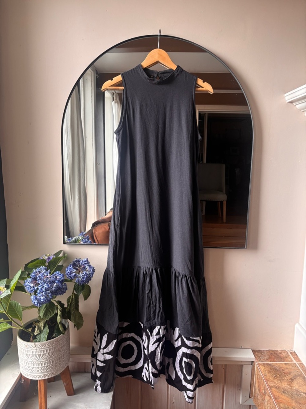 AKIRA | linen blend maxi dress | size uk 14